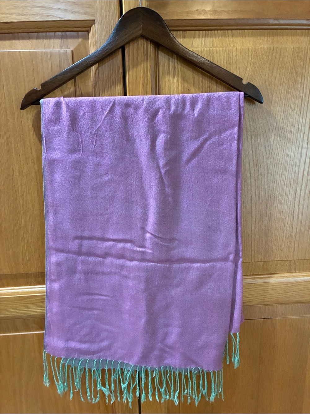 Lavender Pink Fringe Pashmina Scarf